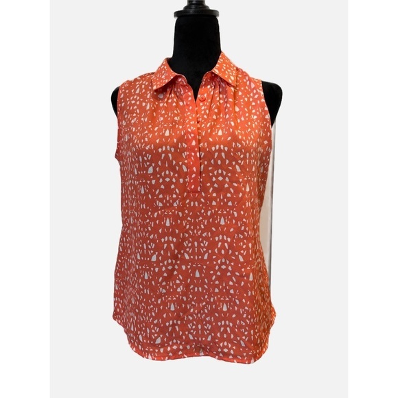 LOFT Tops - Loft orange printed tank size MP